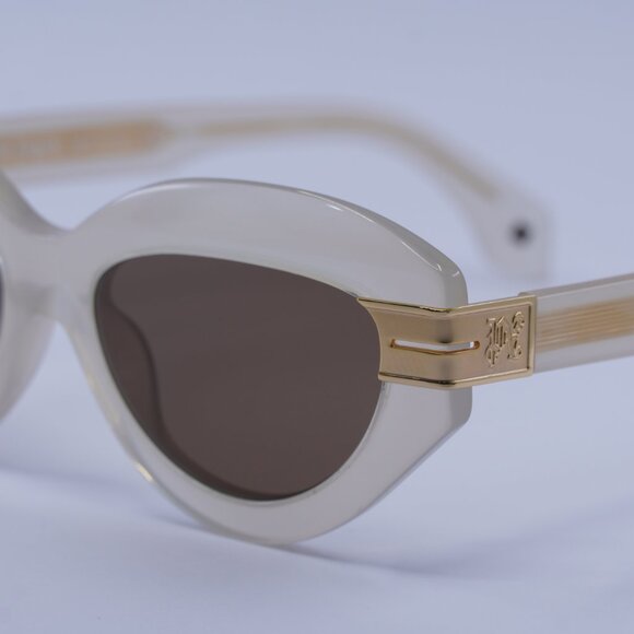 Palm Angels PERI10F MIRACLE 6164 Sunglasses Sand Cat Eye Frame, Brown Lenses - Picture 4 of 11